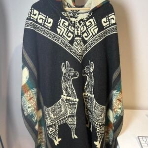 Ethnic Llama Poncho
